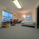 Bedroom large enough for bed, desk and chair