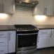 New gas range and tile backsplash