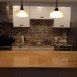 Common area kitchen in front of butcher block island