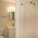 Bathroom with rear half bath